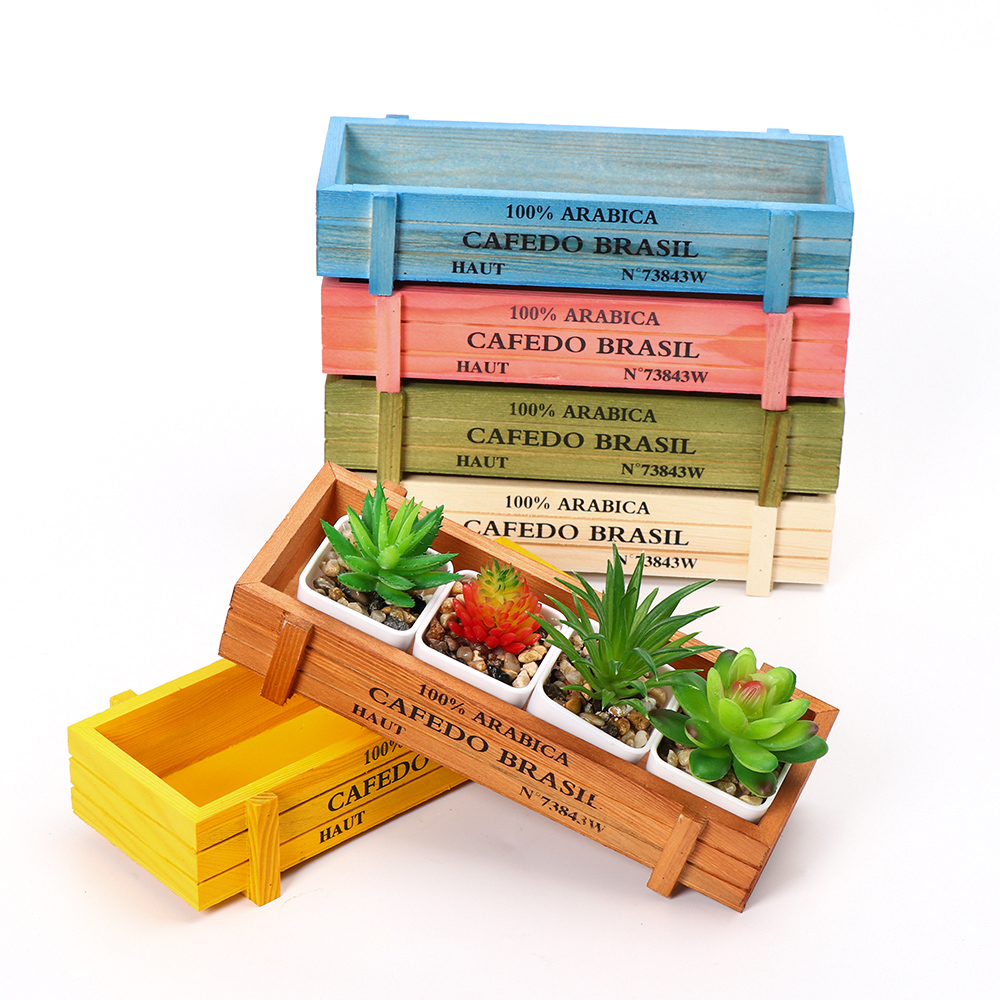 Maceta de madera Natural para  - Echeveria Succulent reseña y precio
