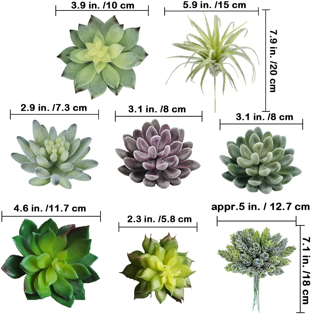 Paquete de 15 Suculentas Artif - Echeveria Succulent reseña y precio